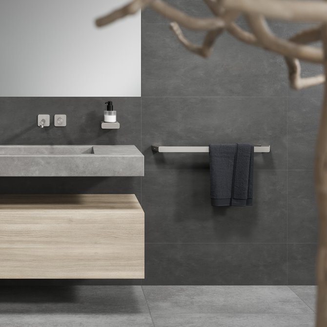 Geesa Shift Brushed Stainless Steel Wieszak na ręczniki 65 cm Stal Nierdzewna 919907-05-60